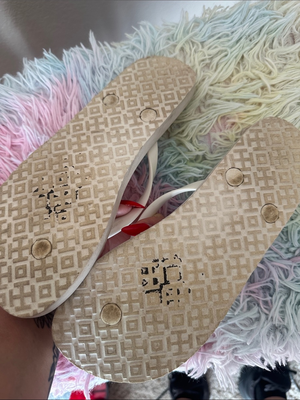 TORY BURCH Beach Sandals Flip Flops Size 7 - Picture 4 of 4